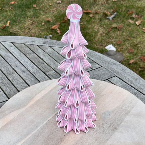 NEW Cupcakes and Cashmere Pink Clay Dough Candy Christmas Tree 14.5” Whimsical - Picture 8 of 9